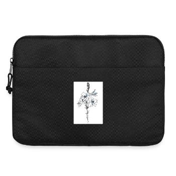 Blue lillies - Laptop bag 15" - black - Front