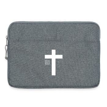 Hope Over Fear Cross - Laptoptasche 15" - Grau meliert - Vorne