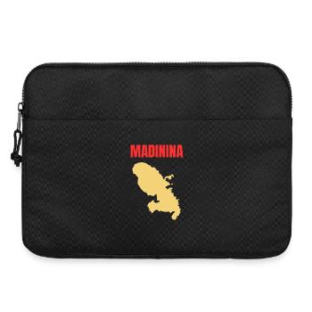 Madinina Martinique map t-shirt - Laptop bag 15" - black - Front
