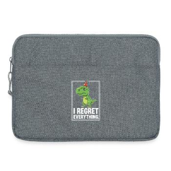 Chapeau de fête dino je regrette tout - Sacoche pour ordinateur portable 15 pouces - gris chiné - Devant
