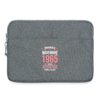 Anniversaire 60 ans - Originale - Novembre 1965 - Sacoche pour ordinateur portable 15 pouces - gris chiné - Devant