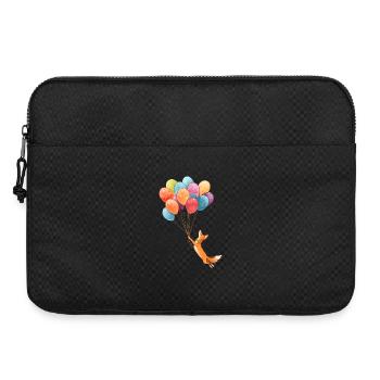 Flying fox with colorful balloons - Laptop bag 15" - black - Front