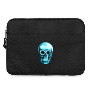 Blauer Schädel Neonprint - Laptoptasche 15" - Schwarz - Vorne