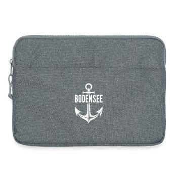 Bateau de vacances au lac de Constance - Sacoche pour ordinateur portable 15 pouces - gris chiné - Devant