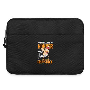 I love chickens – they poop breakfast - Laptop bag 15" - black - Front