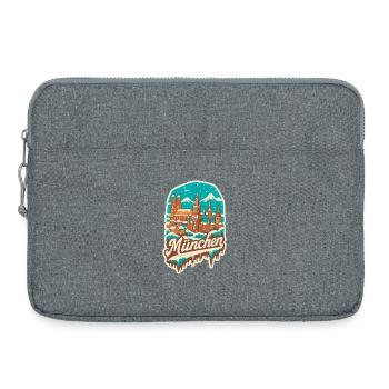 Munich in Winter - Romantic Illustration - Laptop bag 15" - heather grey - Front
