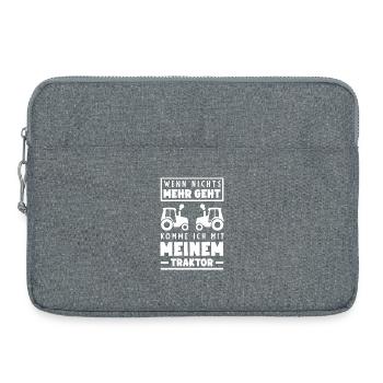 If nothing else works, I'll come with my tractor - Laptop bag 15" - heather grey - Front
