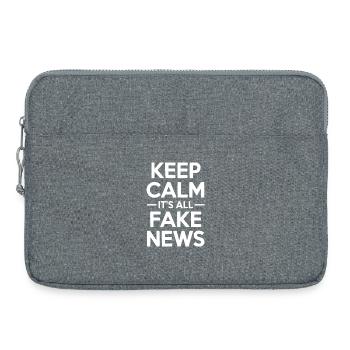 Keep Calm It’s All Fake News - Laptop bag 15" - heather grey - Front