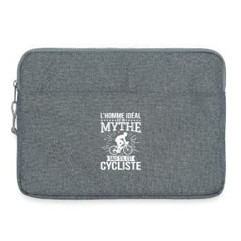 The ideal man is a myth unless he is a cyclist - Laptop bag 15" - heather grey - Front