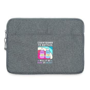 Gender Reveal Silvester Neujahr Neues Jahr - Laptoptasche 15" - Grau meliert - Vorne