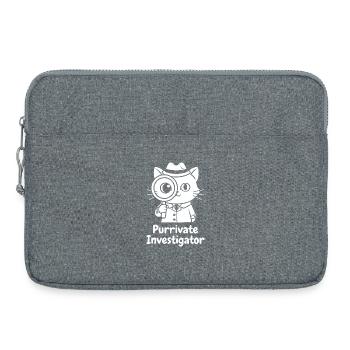 Purrivate Investigator Kitten - Laptop bag 15" - heather grey - Front