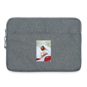 Strawberry Ginger Still Life - Laptop bag 15" - heather grey - Front