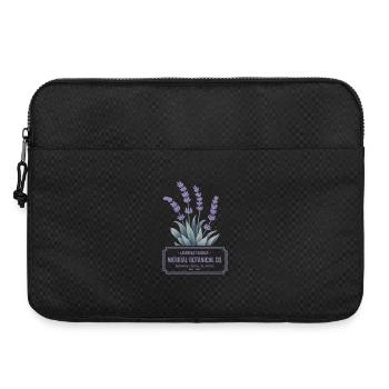 Essence de lavande – Étiquette Vintage Botanique - Sacoche pour ordinateur portable 15 pouces - noir - Devant