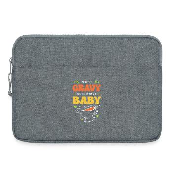 Thanksgiving Gender Reveal Werdende Mutter - Laptoptasche 15" - Grau meliert - Vorne