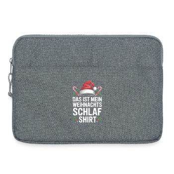 Mein Weihnachts Schlafshirt - Laptoptasche 15" - Grau meliert - Vorne