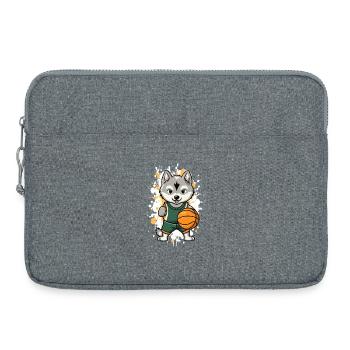 Husky Ballkünstler Spritzer - Laptoptasche 15" - Grau meliert - Vorne