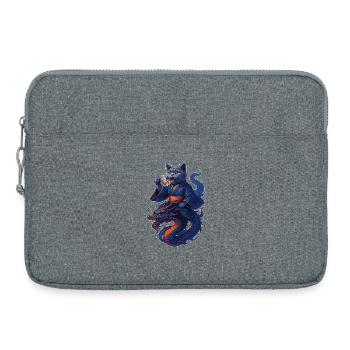 Sushi Cadeau Chat Chat Court-Chat Bleu Dragon, Sushi - Sacoche pour ordinateur portable 15 pouces - gris chiné - Devant