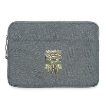 Montags Zombie Büro Pünktlich - Laptoptasche 15" - Grau meliert - Vorne
