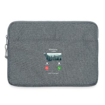 Le Montana m’appelle et je dois partir en voyage rétro dans la nature - Sacoche pour ordinateur portable 15 pouces - gris chiné - Devant