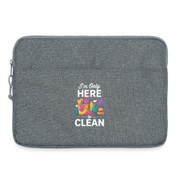Motif humoristique domestique de l’équipe de ménage - Sacoche pour ordinateur portable 15 pouces - gris chiné - Devant