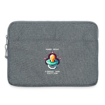Hard Mode: Single Dad | Alleinerziehend - Laptoptasche 15" - Grau meliert - Vorne