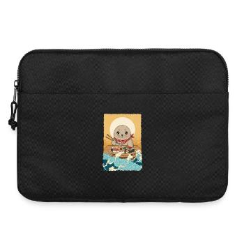 Sushi de la mer du Nord au phoque de Kawaii - Sacoche pour ordinateur portable 15 pouces - noir - Devant