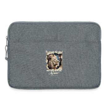 Leo Verset biblique chrétien - Sacoche pour ordinateur portable 15 pouces - gris chiné - Devant