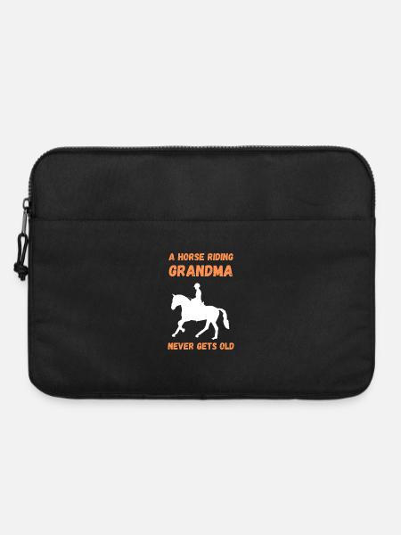 Eine reitende Großmutter - Laptoptasche 15" - Schwarz