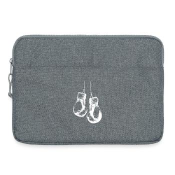 Gants de boxe au design blanc Boxing Club Boxer - Sacoche pour ordinateur portable 15 pouces - gris chiné - Devant
