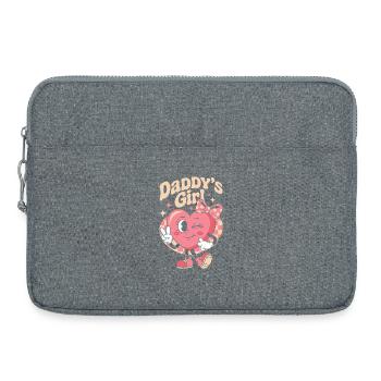 Daddy’s Girl Famille Rose Rétro Cœur Mignonne - Sacoche pour ordinateur portable 15 pouces - gris chiné - Devant