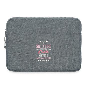 Coole Office Managerin  Teamführung Büro - Laptoptasche 15" - Grau meliert - Vorne
