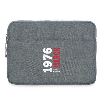 Édition limitée cadeau d’anniversaire de mars 1976 - Sacoche pour ordinateur portable 15 pouces - gris chiné - Devant