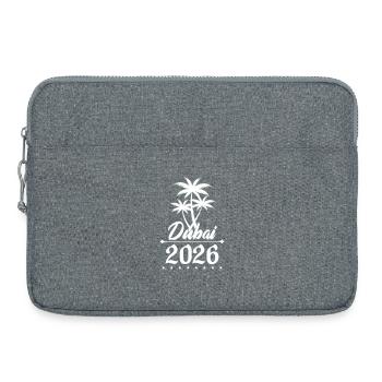 Emblème du palmier de Dubaï 2026 - Sacoche pour ordinateur portable 15 pouces - gris chiné - Devant