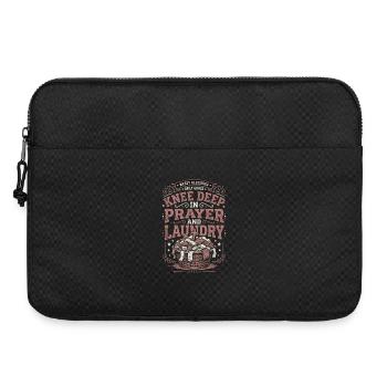 Knee Deep In Prayer And Laundry Messy Blessings - Laptop bag 15" - black - Front