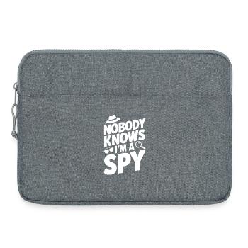 Personne ne sait que je suis un espion - Sacoche pour ordinateur portable 15 pouces - gris chiné - Devant