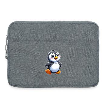 Cuddly Penguin Charm - Laptop bag 15" - heather grey - Front