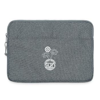 Le paradis au soleil (blanc) - Sacoche pour ordinateur portable 15 pouces - gris chiné - Devant
