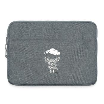 Fennec Desert Fox - Emotional Retro Motif - Laptop bag 15" - heather grey - Front