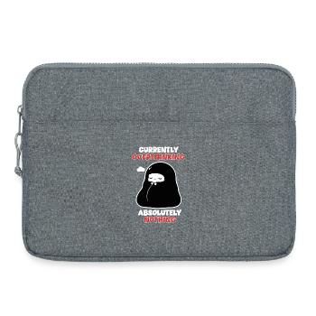 Overthinking Nothing Manga Chibi Humor - Laptop bag 15" - heather grey - Front