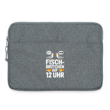  Moin Moin Fischbrötchen Auf 12 Uhr Lustiger Möwen - Laptoptasche 15" - Grau meliert - Vorne