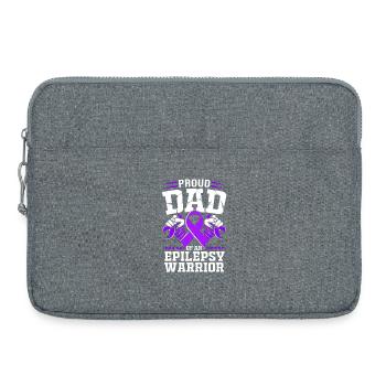 Epilepsy Dad Gift - Laptop bag 15" - heather grey - Front