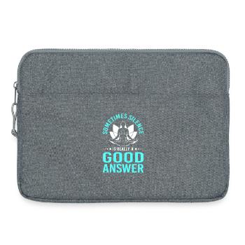 Zen Meditation Buddhism Buddhist Buddha Chakra - Laptop bag 15" - heather grey - Front