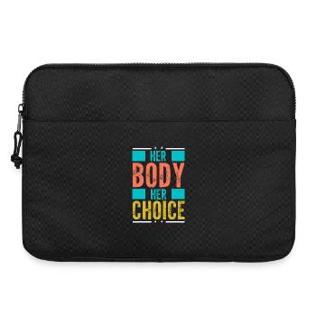 Her Body Her Choice Feminist Support - Laptop bag 15" - black - Front