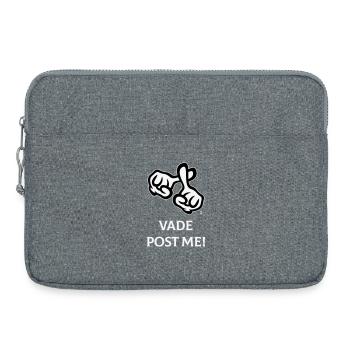 Vade Post Me! (Cross / Bible / Religion / NEG 2C) - Laptop bag 15" - heather grey - Front
