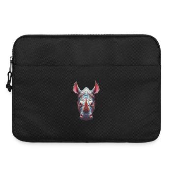 Ornate Rhino Portrait - Psychedelic Spirit Mask - Laptop bag 15" - black - Front