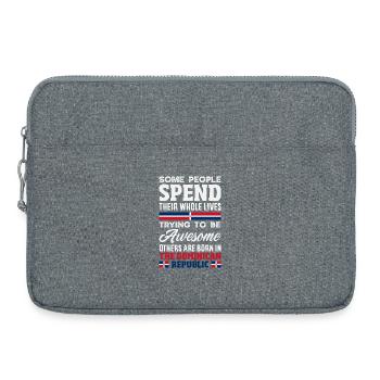 Dominikanische Republik Flagge Dom Rep Stolz - Laptoptasche 15" - Grau meliert - Vorne