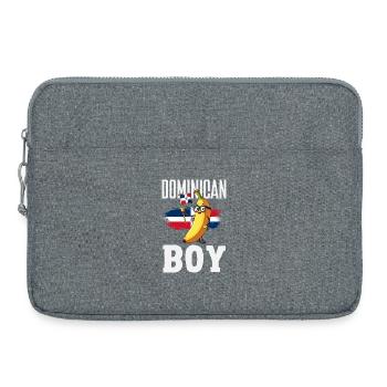 Dominikanische Republik Flagge Dom Rep Stolz - Laptoptasche 15" - Grau meliert - Vorne