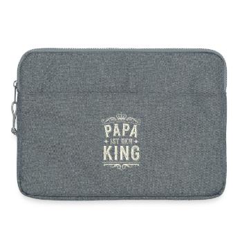 Dad King Father Gift Funny Crown Vintage - Laptop bag 15" - heather grey - Front