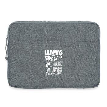 Llamas Horror Comic No Drama Art - Laptoptasche 15" - Grau meliert - Vorne