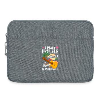 I Play Ukulele Whats Your Superpower Hawaii Musik - Laptoptasche 15" - Grau meliert - Vorne